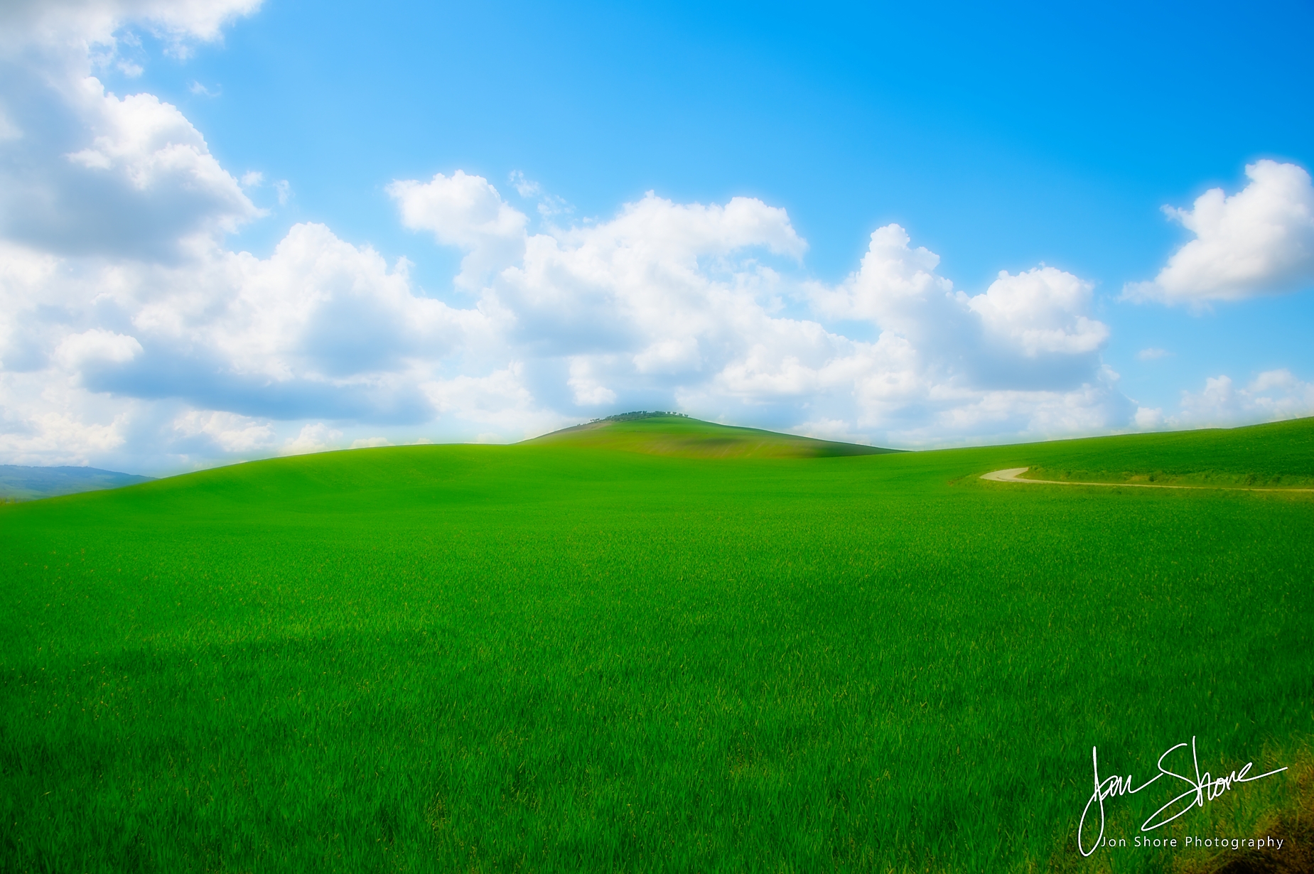 Rolling spring hills of Val d'Orcia, Tuscany